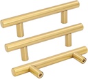 Goldenwarm 25 Pack Brushed Gold Cabinet Pulls 3in Cabinet Handles Brass Kitchen Cupboard Drawer Pulls - LS201GD76 Brushed Brass Dresser Hardware Bathroom Cabinet Door Hardware