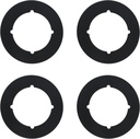 Scar Plate for Door Knob Circle,Door Knob Reinforcement Plate Black,Fits Under Existing Lock Set to Cover Up The Damaged Door(Set of 4 Door Knob Plates)