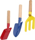 KICHOUSE Garden Shovels for Planting 3pc Set Gardening Tools Shovel Trowel Hand Tool