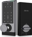 DEVO G1 WiFi Smart Lock with Camera, 6-in-1 Front Door Lock with Fingerprint & Video Doorbell, Auto-Locks, App Control, Easy Install Deadbolt, IP65 Waterproof