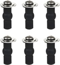 Hibbent 6 Pack Universal Toilet Seat Hinges Screw, Blind Hole fixings Expanding Rubber Top Fix Nuts Screws for Top Mounting Toilet Seat Hinges-3 Pairs (with One Expandable Ball)