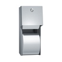 ASI 0030 Surface Mounted Twin Hide-A-Roll Toilet Tissue Dispenser