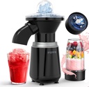 FEPPO Snow Cone Machine & Smoothie Blender 2 in 1, Slushie Machine Shaved Ice Machine, 22000RPM Healthy Frozen Drink Maker with Stainless Steel Blade & Smoothie Recipes, for Home, Kitchen,Party,Summer