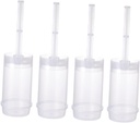 Garneck 10pcs Pushable Cake Holders for Rainbow Cake Food-safe Plastic Containers with Lids for Pops Ice Creams Jellies and Reusable and Leak Design