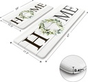 KIMODE Farmhouse Kitchen Mat 2PCS Anti Fatigue Kitchen Rugs Non-Skid Waterproof Kitchen Floor Mat Cushioned Comfort Standing Mat for Office,Laundry,Sink,Home