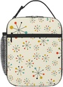 Retro Modern Print Unisex Beach Insulated Cooler Lunch Bag For Work, Travel 8x4x 10in Lunch Boxes