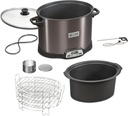 WESTON BRANDS 2-in-1 XL Programmable Slow Cooker & Electric Indoor Smoker, 10 Quart, With 3-Tier Smoking Rack for Meat, Cheese and More, Dishwasher Safe Crock, Temperature Probe, Black (03-2601-W)