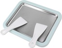 Fdit Ice Cream Maker, Rolled Ice Cream Maker, Stainless Steel Cold Pan Plate Homemade DIY Serve with 2 Spatula for Ice Cream Slushies Yogurt
