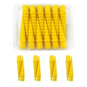 Yellow 12PCS Stripped Screw Hole Repair Anchor, Door Hinge Screw Hole Filler, Multi Use Wall Anchors, Fits Wood Screws Sizes #2 to #16