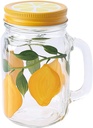 Grant Howard 52140 Lemons Hand Painted Mason Mug, 22 oz.
