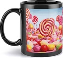 Sweet Candy Travel Mug Ceramic Large Ceramic Coffee Mugs with Handle, Porcelain Mugs- Perfect for Coffee Tea Espresso Other Beverages