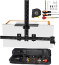 New Cabinet Hardware Jig Tool Set - Aluminum Alloy Cabinet Handle Jig – With Automatic Center Punch, Cabinet Jig 14-Piece - Adjustable Drill Guide for Cabinet Installing/Drawer Knobs - Door Pulls