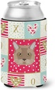 Caroline's Treasures CK5115CC European Burmese Cat Love Can or Bottle Hugger, Red Cooler Washable Drink Sleeve Collapsible Beverage Insulated Holder, Can Hugger, Multicolor