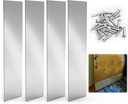 4 Pcs Push Door Plate 16x4 Stainless Steel Door Push Plate Metal Door Plate with Screws Kick Plate for Exterior Door for Door Avoid from Kicking