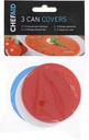 Chef Aid Standard Tin Can Covers, Set of 3 Can Covers, Perfect for Sealing and Keep remaining Content Fresh After Being Opened, Ideal for use with Pet Food