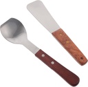 2pcs Stainless Steel Ice Cream Scoops Handles Smooth Edges for Easy Serving of Hard Desserts Fruit and Spoons for Home Use