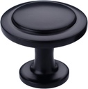 DecoBasics Cabinet Hardware Mushroom Knob (1-¼ Inch, Pack of 25), Kitchen Cabinet Knob, Zinc Cabinet Pull Knobs for Kitchen Cabinet, Dresser and Drawer (Flat Black)