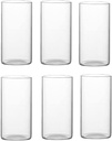GoLab GOLAB Crystal Clear Sips: 300ML Borosilicate Glass Drinking Glasses - Set of 6