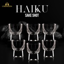 LEMONSODA Haiku Sake Shot Glass Set- 2oz Crystal Shot Glasses for Sake, Tequila, Whiskey, Vodka, Gin - Great for Tequila Tastings, Gifts, Parties, Unique Pieces (Set of 6)
