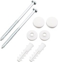 2 Sets Toilet Bidet Anchor Bolts Set Toilet Mounting Screws with Plastic Washers Toilet Fixing Pin Toilet Mounting Accessories