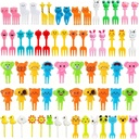 65 Pieces Animal Food Picks for Kids Lunchbox, Mini Fun Fruit Picks for Kids Lunch Accessories, Lunch Picks for Bento Box Essentials, Cute Reusable Toothpicks Forks for Picky Eaters, BPA-Free