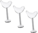 Ciieeo 3Pcs Creative Bird Shaped Wine Glasses Unique Cocktail Goblets Elegant Glassware for Sparkling Wine Decorative Drinkware for Parties