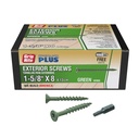 Grip-Rite L158ST1 PrimeGuard Plus #8 x 1-5/8" Wood to Wood Deck Screw, Green, 1lb Box