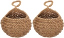 2pcs Woven Hanging Fruit Basket for Kitchen Decorative Wall Storage Hammock and Practical Design for Vegetables and Fruits Bohemian Style Home Decor