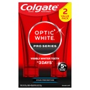 Colgate Optic White Pro Series Teeth Whitening Toothpaste with 5% Hydrogen Peroxide, Stain Prevention, Mint, 3 Ounces (2 Pack)