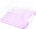 1pc Portable Cake Storage Box Square Cake Packing Case Handle for Easy Carrying for Birthday Parties and Desserts