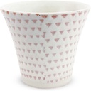 J-kitchens Isayama Kiln Japanese Sake Glass, Microwave Safe, Hasami Ware Made in Japan, Sake and Cold Sake, Ochoko Pattern, 4.9 fl oz (140 cc), Pottery, Powdered Canna, Red