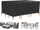 TUOKING Outdoor Furniture Covers Heavy-Duty 420D Waterproof Cover,All-Weather Patio Furniture Protector for Sofa,Chairs & Table-UV-Resistant,Anti-Tear Dustproof Covers (Black, 98.4"L x 79"W x 31.5"H)