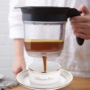 4-Cup Fat Separator Oil Separator With Bottom Release - Gravy Grease Separator for Cooking, Healthier Gravy, Soup, Easy Press Dispenser Oil Separator with Strainer