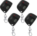 Kingdder 4 Pcs Garage Door Remote Compatible with Linear Multicode 300mhz 10 Dip Switch 3089 3060 3070 Gate Opener Remote Multicode Gate Opener with Keychain (Black)