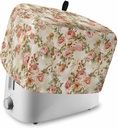 2 Slice Toaster Cover, Bread Machine Cover Flowers Retro Luxury Floral and Leaf Pattern Kitchen Appliance Dust Cover with Top Handle Fingerprint Protection Lightweight Kitchen Toaster Cover