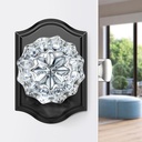 Glass Door Knobs, Black Crystal Door Knobs, Passage Glass Crystal Door Knobs Interior for Hall and Closet, Crystal Glass Door Knob Vintage, Matte Black