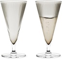 Rosendahl Grand Cru Nouveau Stemmed Champagne Glasses Set (Set of 2), 6.8 Fl. Oz. - Elegant Lead-Free Crystal, Dishwasher Safe, Modern Design for Sparkling Wine & Champagne (Smoke)