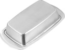Multipurpose Silver Butter Dispenser with Airtight Lid Safe Storage Box for Fresh Keeping of Butter Sticks Ideal for Fridge and Countertop Use