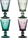 La Rochère Wine Glass Bee Colourful 240 ml - 4 Glasses - Beautiful Wine Glasses for Romantic Evenings with Red Wine and White Wine