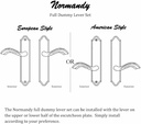 Normandy by FPL- Solid Brass Full Dummy Lever Set, Polished Chrome