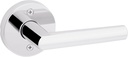 Kwikset Milan Dummy Door Handle, Single Sided Lever for Closets, French Double Doors, and Pantry, Polished Chrome Non-Turning Reversible Interior Push/Pull Lever