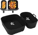 Air Fryer Silicone Liner for Philips Dual Basket Air Fryer 3000 Series 6L/3L,2-Pack Reusable Dual Airfryer Liners Air Fryer Accessories for Philips 9L 2-Drawer Air Fryer NA350/00 (03)