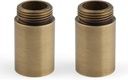 gotonovo 2 Inch Wall Mount Extension Tube for Shower Fixture Spout Tub Spout Extender One Pair Antique Brass