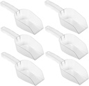 Garneck 6pcs Ice Cube Scoop Multi-use Food Scoop Plastic Shovel for Ice Bucket Commercial for Freezer