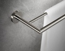 Towel Bar, Towel Racks for Bathroom, Double Towel Bar 26 Inch, Contemporary Bath Towel Holder Wall Mounted, Hotel Style Towel Shelf Brushed Nickel, 077080-BN Leo Series