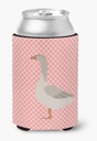 Caroline's Treasures BB7894CC Steinbacher Goose Pink Check Can or Bottle Hugger Cooler Washable Drink Sleeve Collapsible Beverage Insulated Holder, Can Hugger, Multicolor