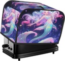 Toaster Cover 2 Slice Fantasy Sea Mermaid Toaster Cover Waterproof Kitchen Small Appliance Covers Microwave Oven Dust-Proof Bread Cover, Women Gift