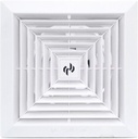 Window Exhaust Fan Bathroom Wall,Mounted Reversible Airflow Blades, Operated Ventilation Fan, Plastic White Square Exhaust Fan