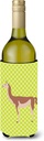 Caroline's Treasures BB7747LITERK Guanaco Green Wine Bottle Hugger Bottle Cooler Sleeve Hugger Machine Washable Collapsible Insulator Beverage Insulated Holder