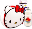 Hello Kitty Insulated Lunch Box Set for Girls - 3.0L, Includes Stickers & Cat Door Hanger